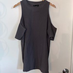 ASOS gray cold shoulder top Xl